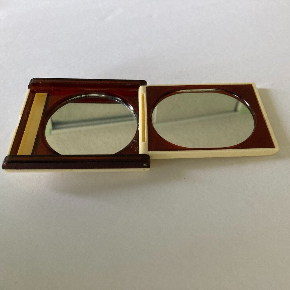 Compact Mirror -Vintage Celluloid Souvenir